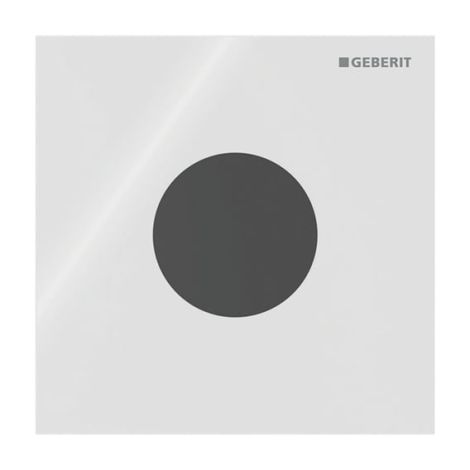 - GEBERIT typ 40 System spłukiwania pisuarów z elektronicznym uruchamianiem spłukiwania, zasilanie sieciowe, płyta przykrywająca okrągła biały / szkło błyszczące 116024SI1 - 116.024.SI.1 - Łazienki Szydłowski