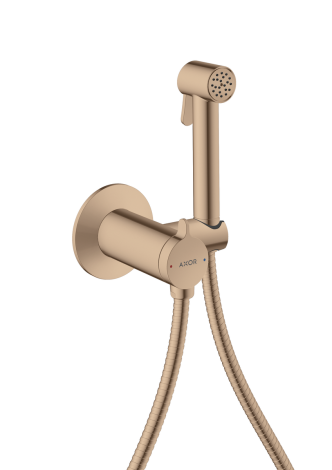 - AXOR Bidette Showers słuchawka prysznicowa Bidette 1jet z mieszaczem, uchwytem i wężem prysznicowym czerwony złoty polerowany 29242300 - 29242300 - Łazienki Szydłowski