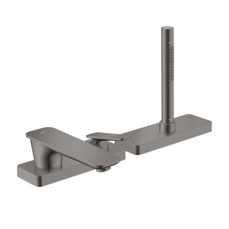  - AXOR Citterio C 3-otworowa jednouchwytowa bateria na brzeg wanny, sBox, szlif kwadratowy czarny chrom polerowany  49431330 - 49431330 - Łazienki Szydłowski