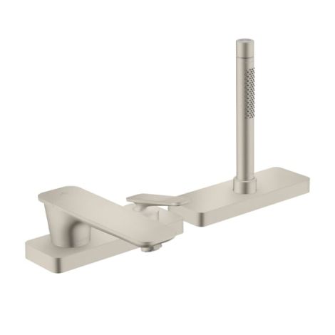  - AXOR Citterio C 3-otworowa jednouchwytowa bateria na brzeg wanny, sBox, szlif kwadratowy stal szlachetna optyczna  49431800 - 49431800 - Łazienki Szydłowski