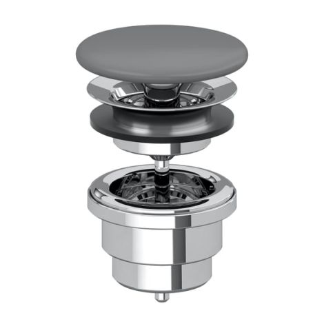 - VILLEROY&BOCH Niezamykany zawór umywalkowy z pokrywą ceramiczną w kolorze grafit 683500i4 - 683500i4 - Łazienki Szydłowski