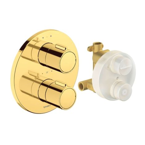 - DURAVIT Universal Termostatyczna bateria prysznicowa do 2 odbiorników złoty TH4200008034 - TH4200008034 - Łazienki Szydłowski