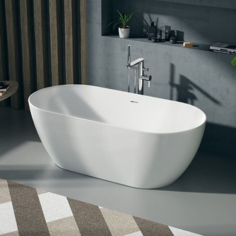  - Duravit DuraKanto wanna wolnostojąca, owalna 160 x 75 cm biały mat 700704320000000 - 700560030000000 - Łazienki Szydłowski