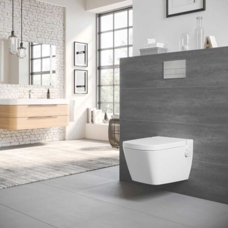  - TECE ONE Toaleta  wc z funkcją myjącą bez kołnierza w kolorze białym 9700200 - 9700200-1 - Łazienki Szydłowski