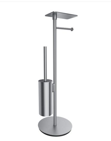  - OMNIRES MODERN PROJECT stojak na papier i szczotkę toaletową z półką nikiel szczotkowany MP60820NI - MP60820NI - Łazienki Szydłowski