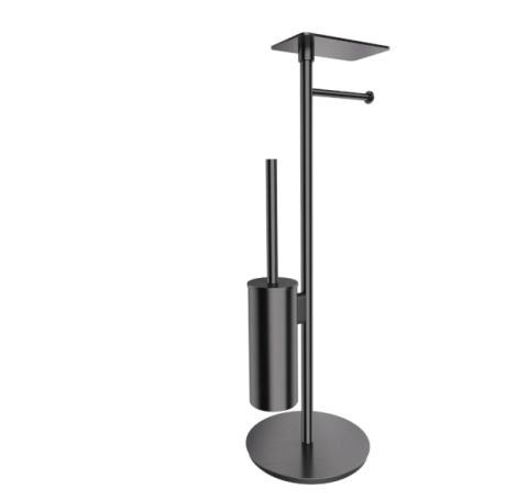  - OMNIRES MODERN PROJECT stojak na papier i szczotkę toaletową z półką antracyt szczotkowany  MP60820AT - MP60820AT - Łazienki Szydłowski