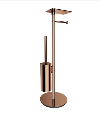  - OMNIRES MODERN PROJECT stojak na papier i szczotkę toaletową z półką miedź połysk MP60820CP - MP60820CP - Łazienki Szydłowski