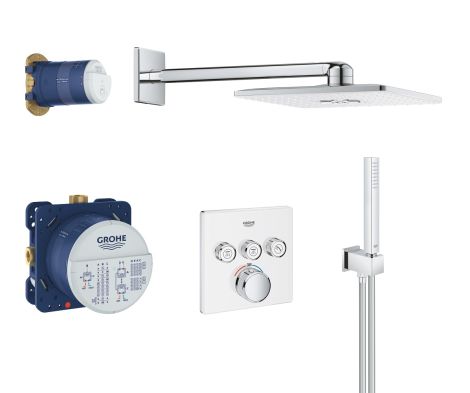  - GROHE-Grohtherm SmartControl Perfect zestaw prysznicowy z termostatem i deszczownicą chrom 34706LS0 - 34706LS0 - Łazienki Szydłowski