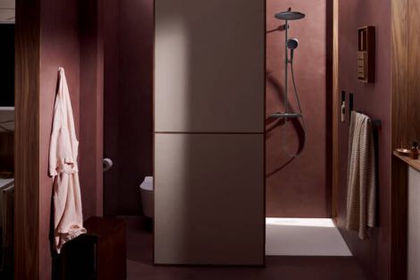  - Hansgrohe Raindance Alive S Puro Komplet prysznicowy 300 1jet EcoSmart+ z termostatem Ecostat Element czarny chrom szczotkowany 24594340 - 24594340 - Łazienki Szydłowski