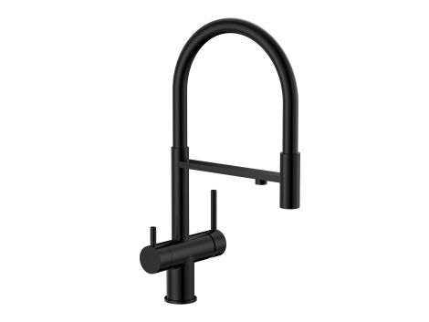  - BERG BATERIA Wenus Plus  EW bateria kuchenna 3 drożna czarny mat 130439PH - 130439PH - Łazienki Szydłowski