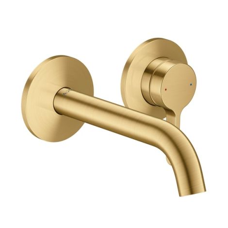  - AXOR One Jednouchwytowa bateria umywalkowa z wylewką 16 cm, ścienna, podtynkowa złoty optyczny szczotkowany 48170250 - 48170250 - Łazienki Szydłowski