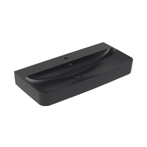 - VILLEROY & BOCH Finion Umywalka 100 x 47 cm pure black z powłoką CeramicPlus 41681BR7 - 41681BR7 - Łazienki Szydłowski
