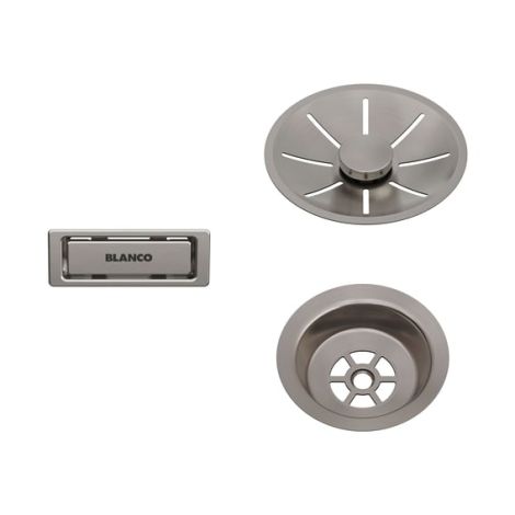  - Blanco Zestaw odpływowo-przelewowy do zlewozmywaka jednokomorowego kolor platyna mat 207406 - 207406 - Łazienki Szydłowski