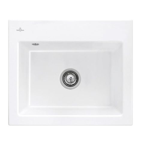 - Villeroy & Boch Subway 60 S Flat zlewozmywak 56,5 x 47,5 cm kolor biały z CeramicPlus 33091FR1HL2 - 33091FR1HL2 - Łazienki Szydłowski