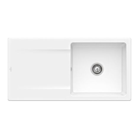 - Villeroy & Boch Siluet 60 zlewozmywak 100 x 51 cm kolor stone white z CeramicPlus 333601RW - 333601RW - Łazienki Szydłowski