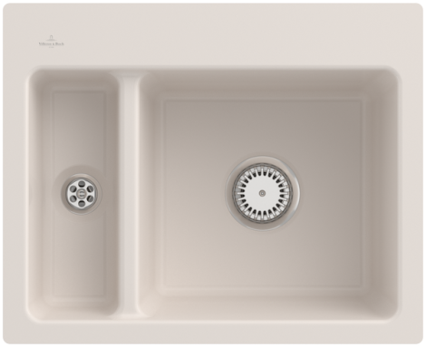  - Villeroy & Boch Subway 60 XM Flat zlewozmywak 58,5 x 47,5 cm kolor crema z CeramicPlus 67801FKR - 67801FKR - Łazienki Szydłowski