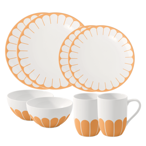 - Villeroy & Boch Fleur Zestaw startowy dla 2 osób kolor żółty, - 8 częściowy 1045526000 - 1045526000 - Łazienki Szydłowski