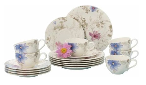  - Villeroy & Boch Mariefleur Gris Podstawowy zestaw do kawy wielokolorowy - 18 elementów 100039427 - 100039427 - Łazienki Szydłowski