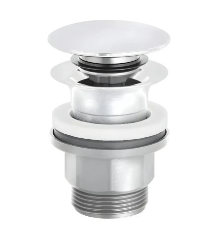 - KLUDI zamykany zawór spustowy typu PUSH-OPEN G 1 1/4 do umywalek z przelewem biały mat 104265300 - 1042653-00 - Łazienki Szydłowski