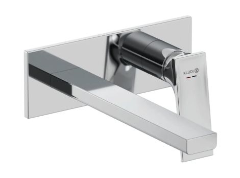  - KLUDI DECUS ścienna bateria umywalkowa ,wylewka 24 cm chrom 542450575 - 542450575 - Łazienki Szydłowski