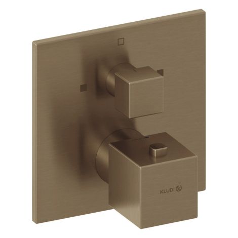  - KLUDI DECUS bateria wannowo prysznicowa z termostatem, do Kludi Slim Boxx 88022 brąz szczotkowany 54810N175 - 54810N175 - Łazienki Szydłowski