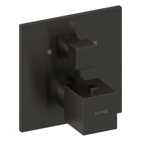  - KLUDI DECUS bateria wannowo prysznicowa z termostatem, do Kludi Slim Boxx 88022 czarny szczotkowany 54810N275 - 54810N275 - Łazienki Szydłowski