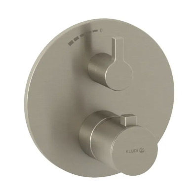  - KLUDI NOVA FONTE PURA podtynkowa bateria prysznicowa z termostatem nikiel szczotkowany 20885N515 - 20885N515 - Łazienki Szydłowski