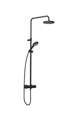  - KLUDI DIVE DUAL SHOWER SYSTEM zestaw prysznicowy z termostatem czarny mat 680793900 - 6807939-00 - Łazienki Szydłowski