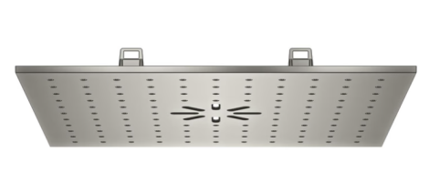  - GROHE-AQUA Rainshower Tiles Osłona deszczownicy sufitowej Duo 33,4 x 33,4 cm satin steel 104987MS00 - 104987MS00 - Łazienki Szydłowski