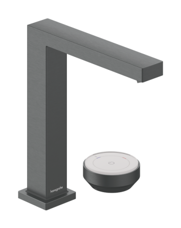 - HANSGROHE Tecturis E 2-otworowa bateria umywalkowa 150 CoolStart z niezamykanym kompletem odpływowym czarny chrom szczotkowany 73053340 - 73053340 - Łazienki Szydłowski