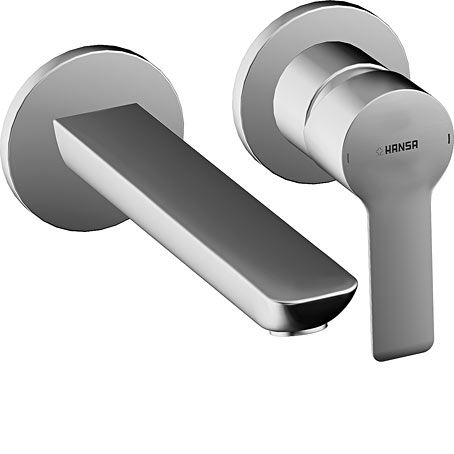  - HANSA Ligna Bateria umywalkowa ścienna  chrom 06402103 - 06402103 - Łazienki Szydłowski