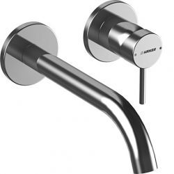 - HANSA PUBLIC bateria umywalkowa ścienna, chrom 57942171 - 57942171 - Łazienki Szydłowski