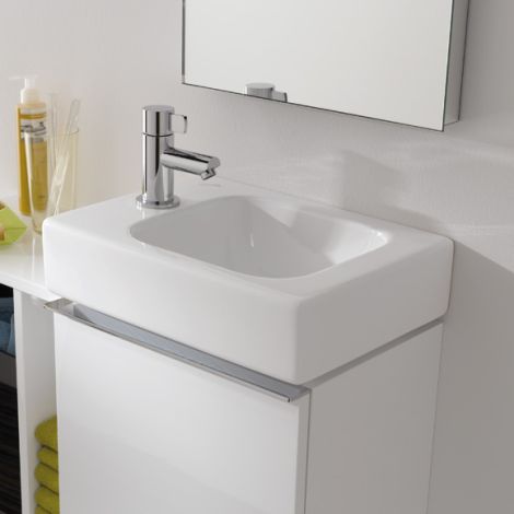 - GEBERIT ICON XS umywalka toaletowa  38 x 28 cm biała z powłoką KeraTec 124836000 - 124836000 - Łazienki Szydłowski