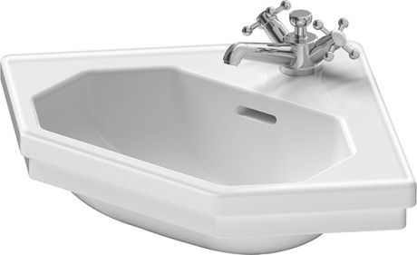 - DURAVIT 1930 Series Umywalka mała narożna 59,5x45 cm biały połysk z powłoką wondergliss 07934200001 - 07934200001 - Łazienki Szydłowski