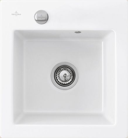  - VILLEROY&BOCH Subway XS Zlewozmywak do wbudowania, 47,5 x 51cm, biały z powłoką ceramicplus 678101R1 - 678101R1 - Łazienki Szydłowski