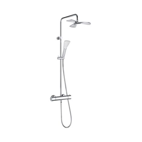 - KLUDI FIZZ DUAL SHOWER SYSTEM zestaw prysznicowy z termostatem chrom 670960500 - 6709605-00 - Łazienki Szydłowski