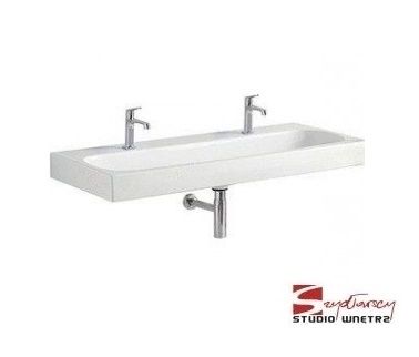 GEBERIT Citterio Umywalka 120x50 cm, 2-otworowa bez przelewu, biała 500553011 500.553.01.1 od 
