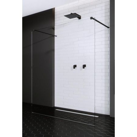 - RADAWAY Modo New Black II Kabina prysznicowa Walk-In 140x180/200x230 cm, profile czarne, szkło przejrzyste z powłoką EasyClean 3899085401 - 389908-54-01 - Łazienki Szydłowski