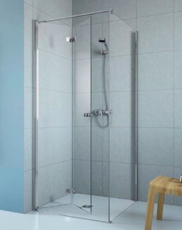 RADAWAY Fuenta New KDJ B Drzwi prysznicowe 90x202 cm, wersja lewa, profile chrom, szkło przejrzyste z powłoką EasyClean 384082-01-01L 384082-01-01L od 