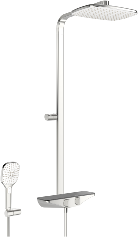  - HANSAEMOTION Zestaw natryskowy z baterią termostatyczną chrom / antracyt 5865017184 - 5865017184 - Łazienki Szydłowski