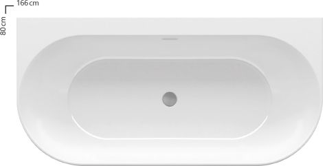  - RAVAK Wanna FREEDOM W 166x80 cm snowwhite wolnostojąca przyścienna biały XC00100024 - XC00100024 - Łazienki Szydłowski