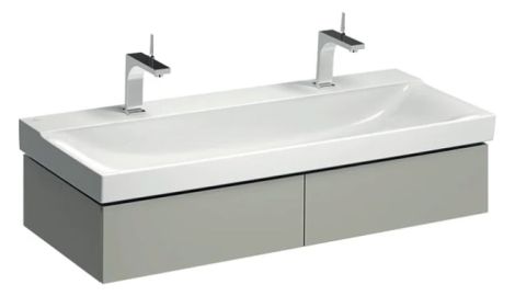  - GEBERIT Xeno2 Szafka pod umywalkę 120 x 46,2 cm, 2 szuflady, ciepły szary mat 500517001 - 500.517.00.1 - Łazienki Szydłowski