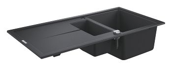 GROHE-K400 Zlewozmywak kompozytowy z ociekaczem 100x50 cm, czarny granit 31642AP0 31642AP0 od 
