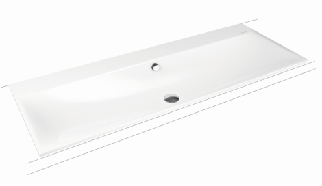  - KALDEWEI Silenio Umywalka wpuszczana w blat 120 x 46 cm, podwójna z przelewem, biała z powłoką Pearl Effekt 907906043001 - 907906043001 - Łazienki Szydłowski