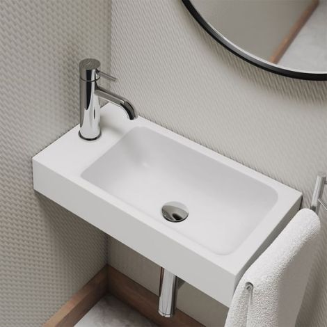  - KALDEWEI Puro Umywalka 55 x 30 cm biała z powłoką Pearl Effekt 901206393001 - 901206393001 - Łazienki Szydłowski