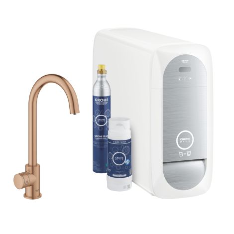 - GROHE-Blue Home Zawór sztorcowy z funkcją filtra kolor brushed warm sunset 31498DL1 - 31498DL1 - Łazienki Szydłowski