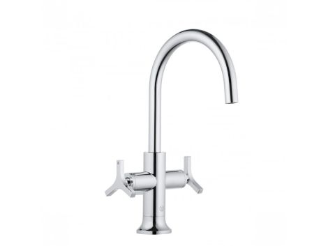 - KLUDI NOVA FONTE  bateria umywalkowa z pokrętłami chrom 201180539 - 201180539 - Łazienki Szydłowski