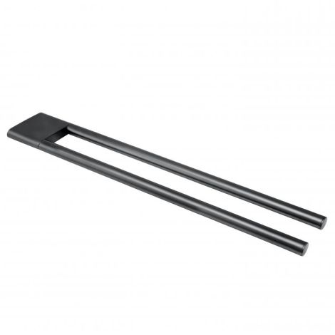 - KEUCO EDITION 400 wieszak dwuramienny 45 cm, czarny szczotkowany chrom 11518130000 - 11518130000 - Łazienki Szydłowski