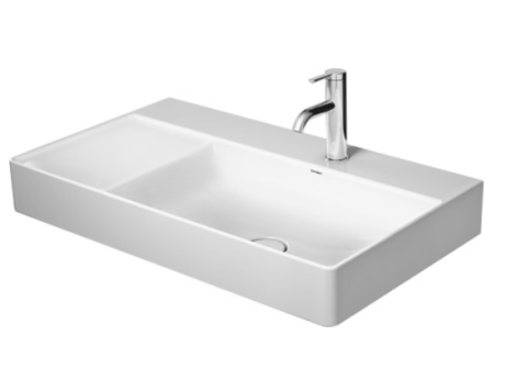 - DURAVIT DuraSquare Umywalka meblowa asymetryczna 80x47 cm biały połysk 2349800041 - 2349800041 - Łazienki Szydłowski