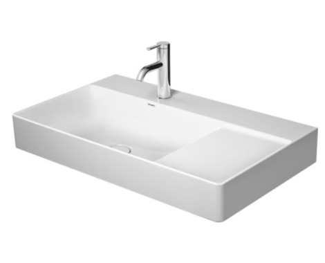 - DURAVIT DuraSquare Umywalka meblowa 80x47 cm biały połysk z powłoką wondergliss 23488000411 - 23488000411 - Łazienki Szydłowski